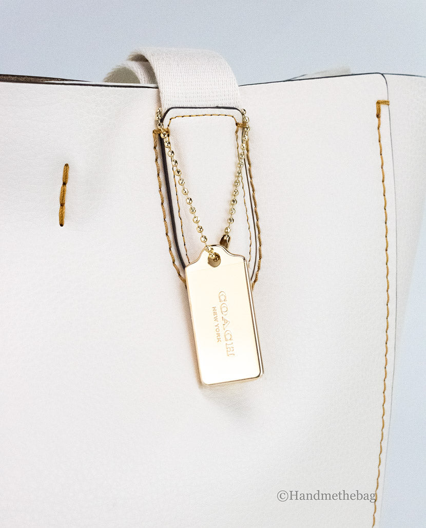 Coach Derby Chalk Textured Leather Tote Handbag