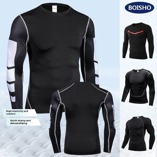 Men's Sports Quick-drying Long sleeve Workout Fitness T-shirt top - Velora