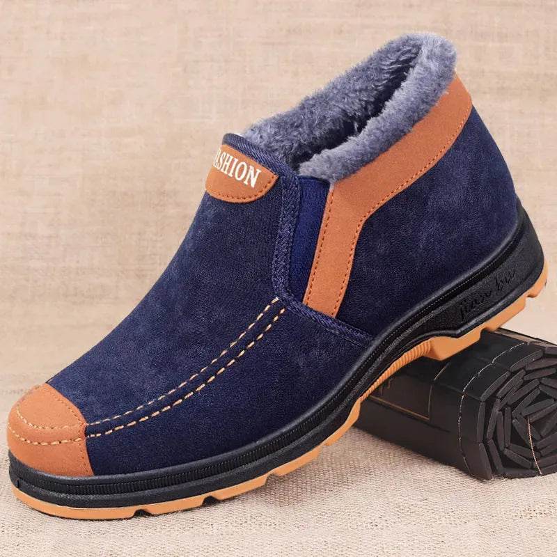 Men's Traditional Cotton Shoes Warm With Velvet Winter Boot - Velora