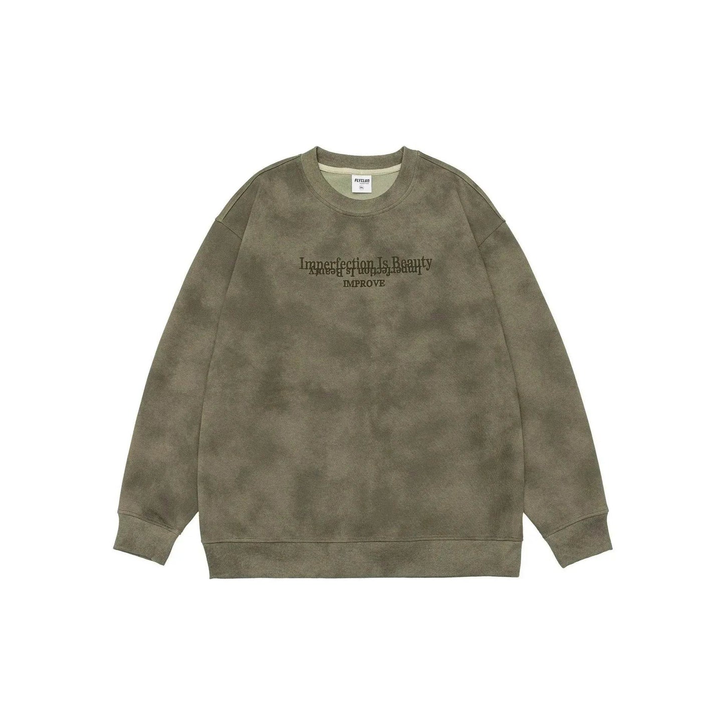 Retro heavy Oversized Crew neck Pullover sweatshirt for men - Velora