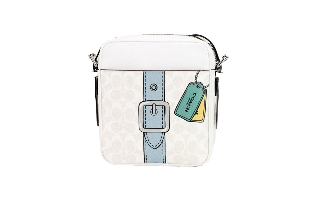 Coach Hudson 21 Trompe L'oeil Canvas Crossbody