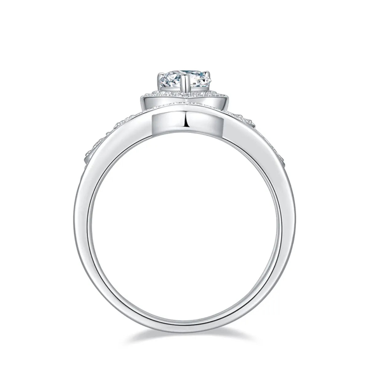 1 Carat Moissanite 925 Sterling Silver Ring