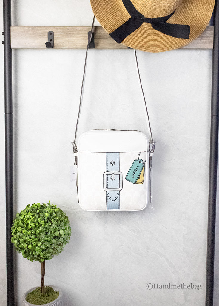 Coach Hudson 21 Trompe L'oeil Canvas Crossbody