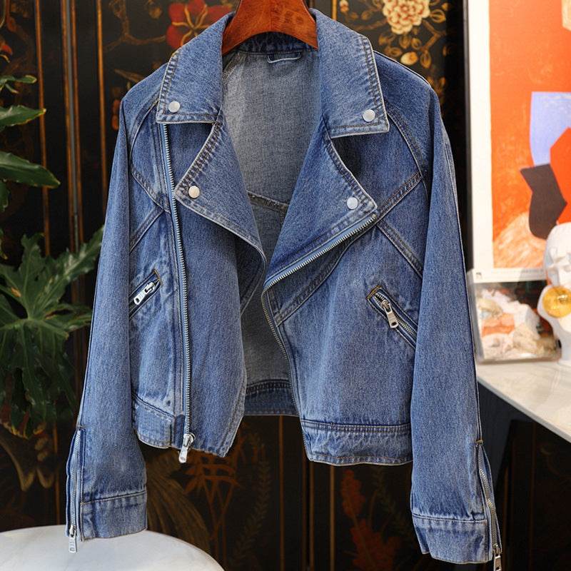 Long Denim Jacket Casual Japanese Korean Style - Velora