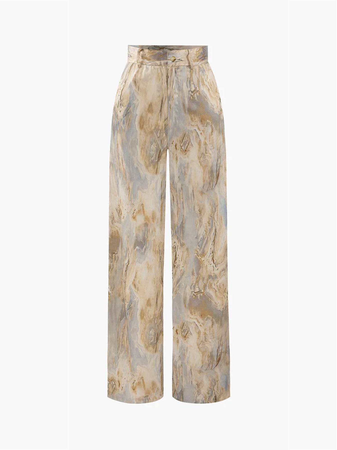 Casual Summer New High Waist Retro Printed Trousers - Velora