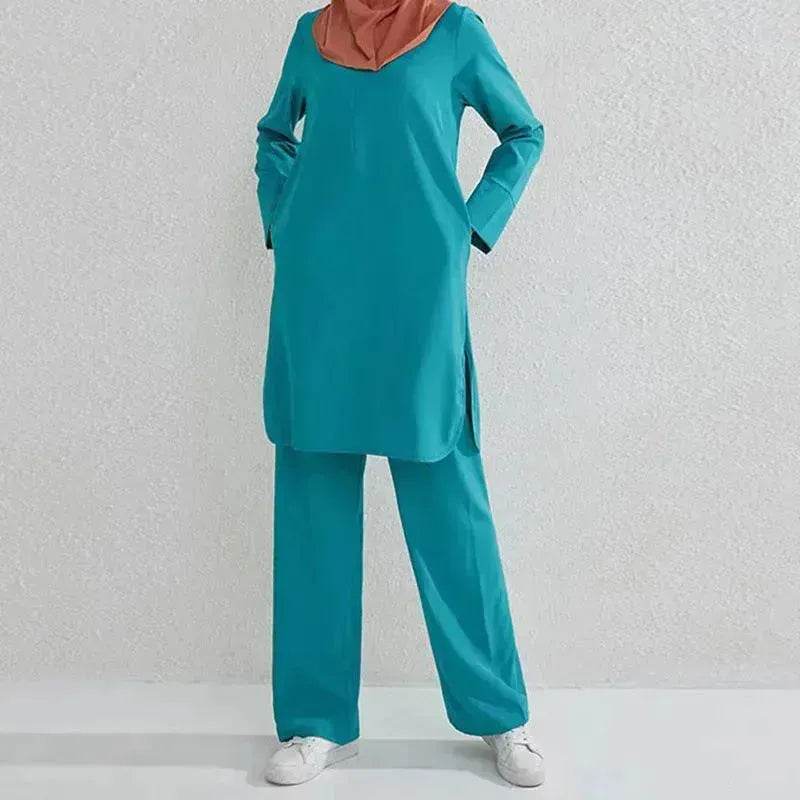 Fashion Large Size Middle East Two-piece Casual Outfit set - Velora