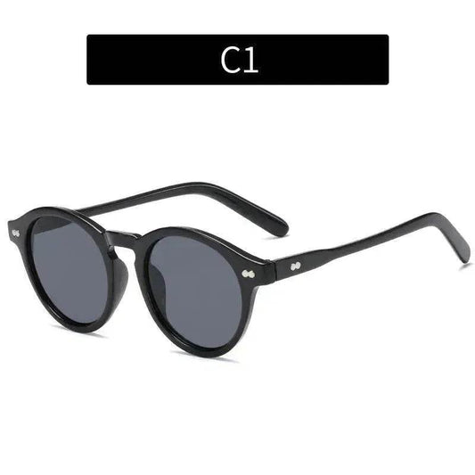 Fashion Vintage Round Frame Sunglasses - Velora