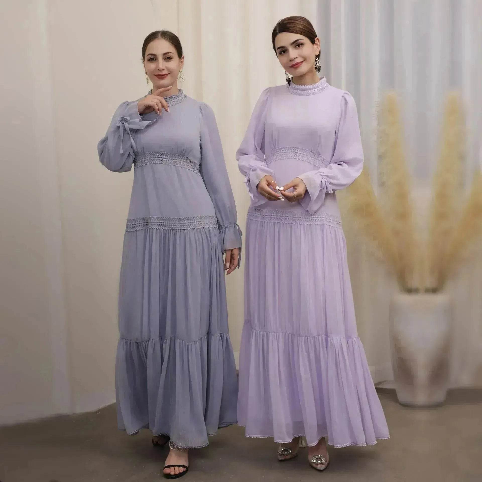 Fashionable and Exquisite Abaya maxi Dress for Exquisite Arab Dubai Turkey Middle Eastern Women. - Velora