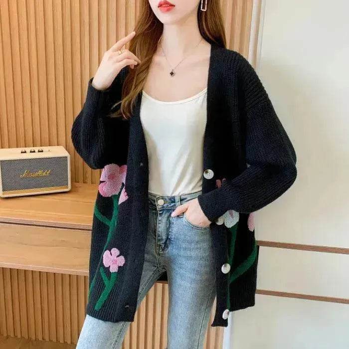 Fashionable Knitted Cardigan Top Women - Velora