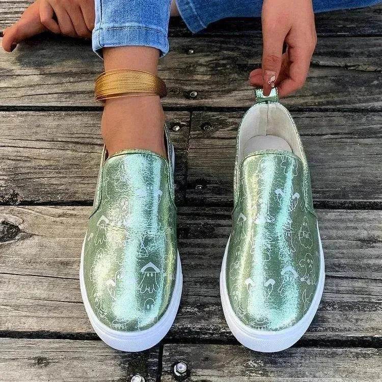 Fashionable Round Toe Casual Women's Sports Breathable Non-slip loafers Shoes for Women cover shoe - Velora