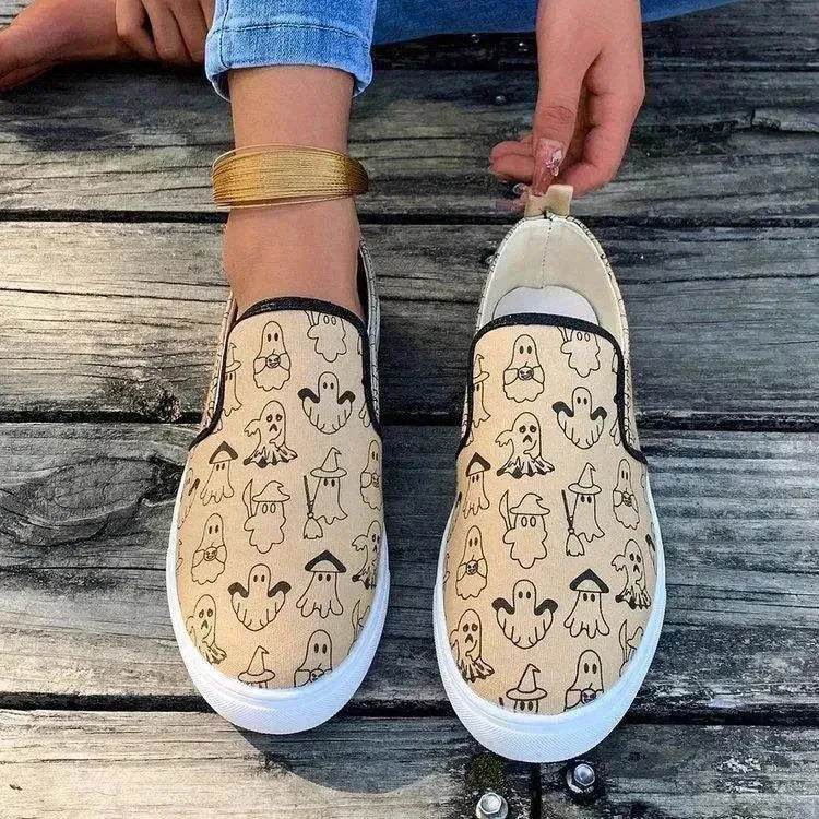 Fashionable Round Toe Casual Women's Sports Breathable Non-slip loafers Shoes for Women cover shoe - Velora