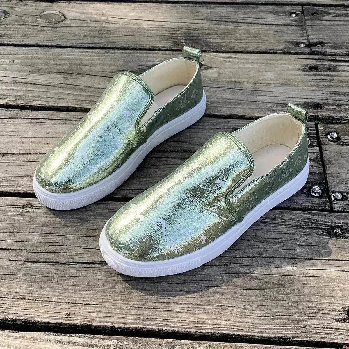 Fashionable Round Toe Casual Women's Sports Breathable Non-slip loafers Shoes for Women cover shoe - Velora