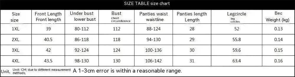 Plus Size Lace Lingerie Set for Women – Sexy Two-Piece Bodysuit (1XL–4XL)