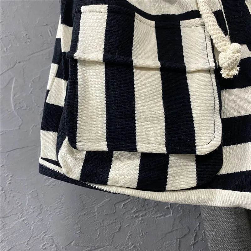 Striped Casual Cargo Shorts Women Hot Pants - Velora