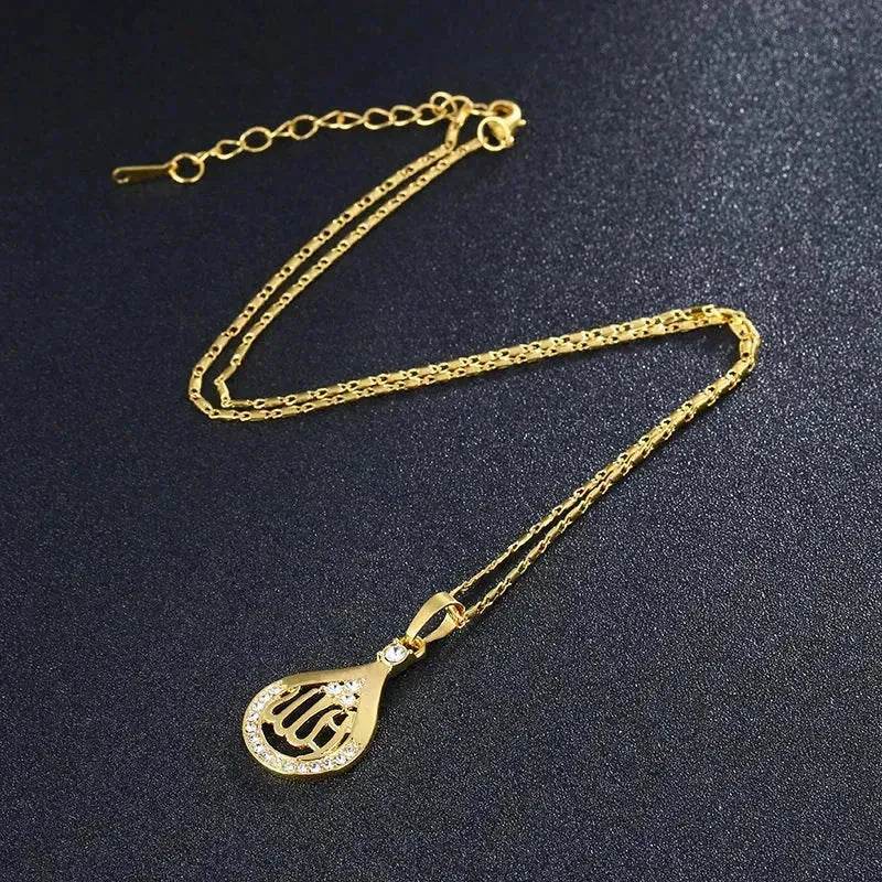 Creative Middle East Drop-shaped Copper Necklace for Wpmen - Velora