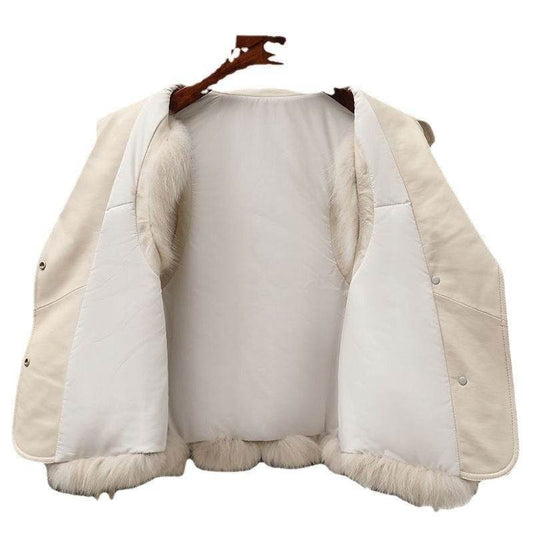 Fur Vest Short Coat Autumn And Winter New Patchwork Winter Fox Fur Jacket Women Short Artificial Fur Coat Elegant Female Warm Vest - Velora