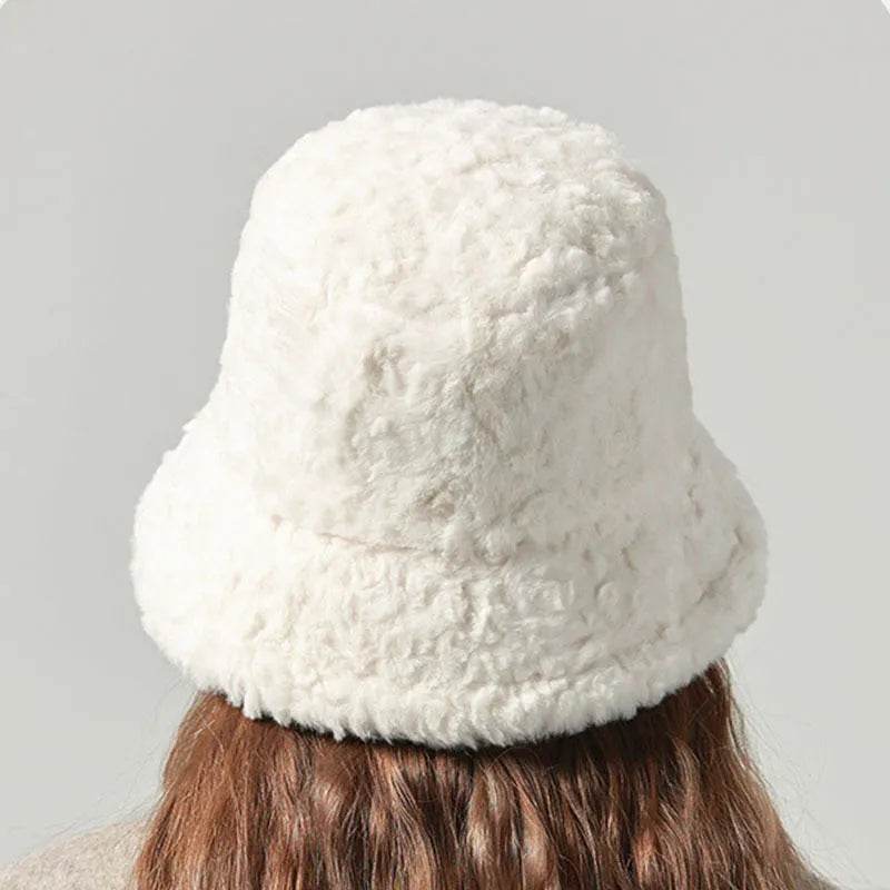 Lambswool Fisherman Sherpa Fleece Hat Winter Warm Fashionable Solid Color Hats For Women - Velora