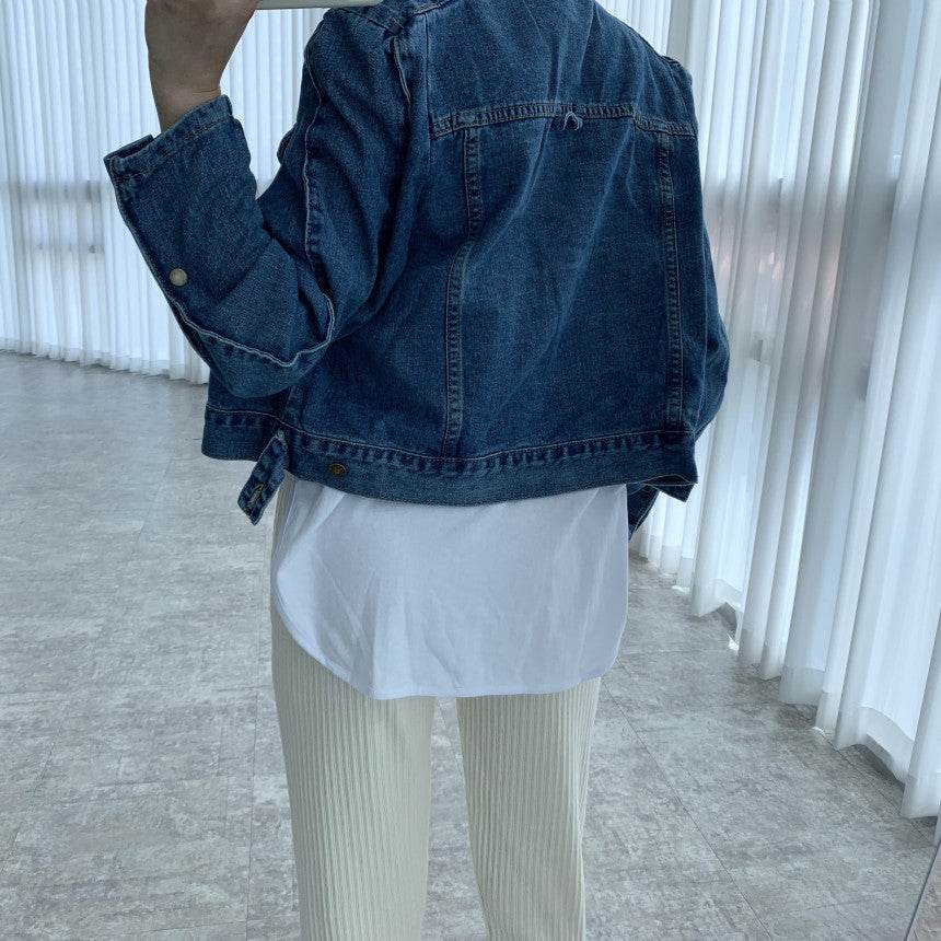 Design Loose Denim Jacket For Women - Velora