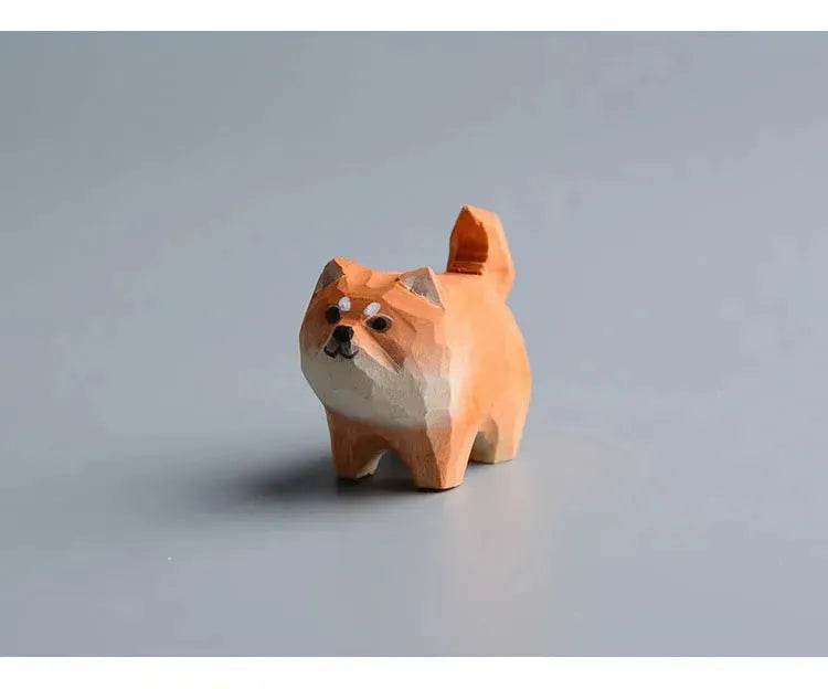 Creative Decorative Hand carved wooden Cat Trinkets Ornaments - Velora