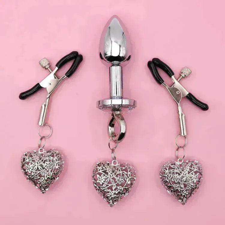 Love Chain Sex Toys Bell For Women Nipple Clamp Anal Plug - Velora