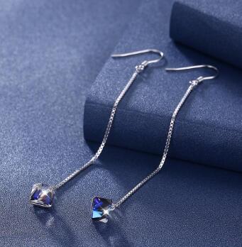 Crystal Earrings with 925 Silver and Swarovski Elements