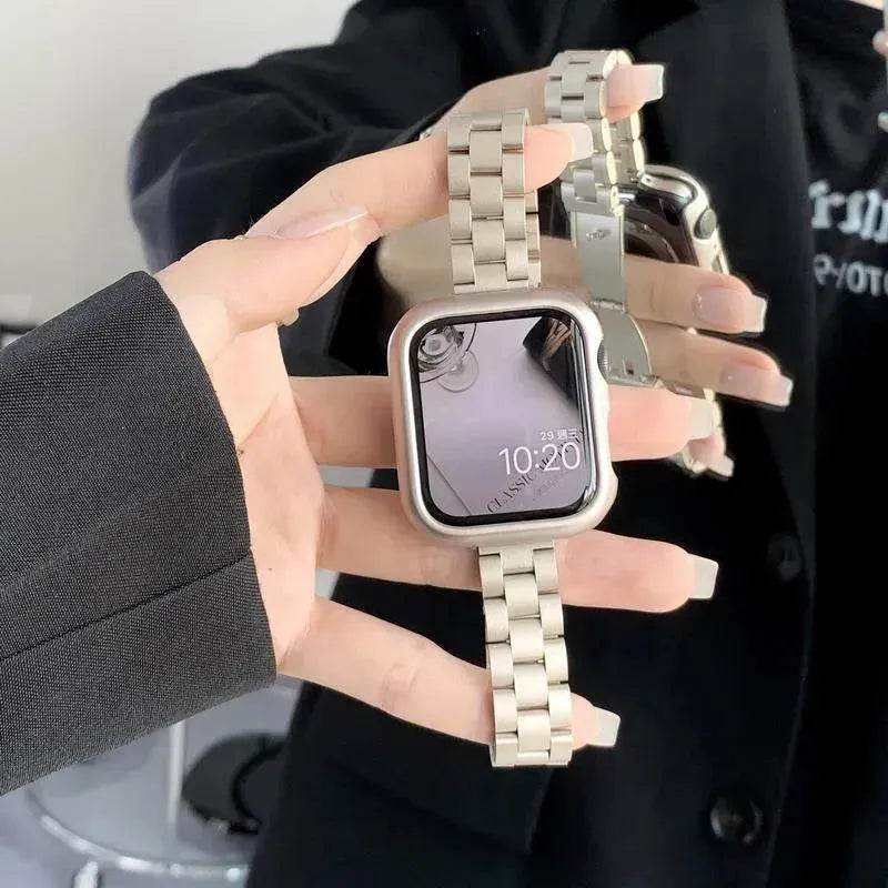 Women Replaceable Stainless Steel Chain Watch Band for iwatch - Velora