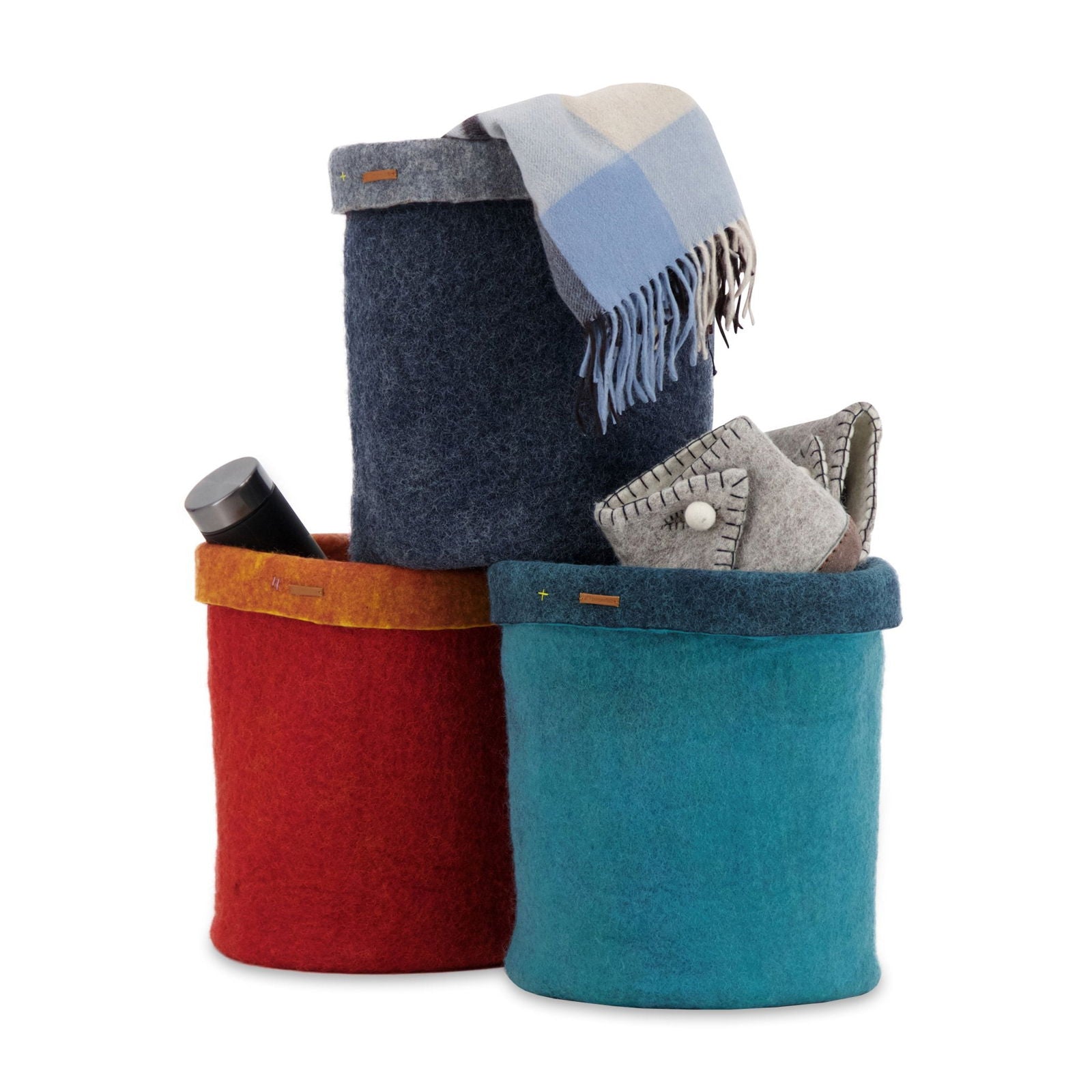 Felt Storage Basket - Navy blue - Velora Luxury Fashion