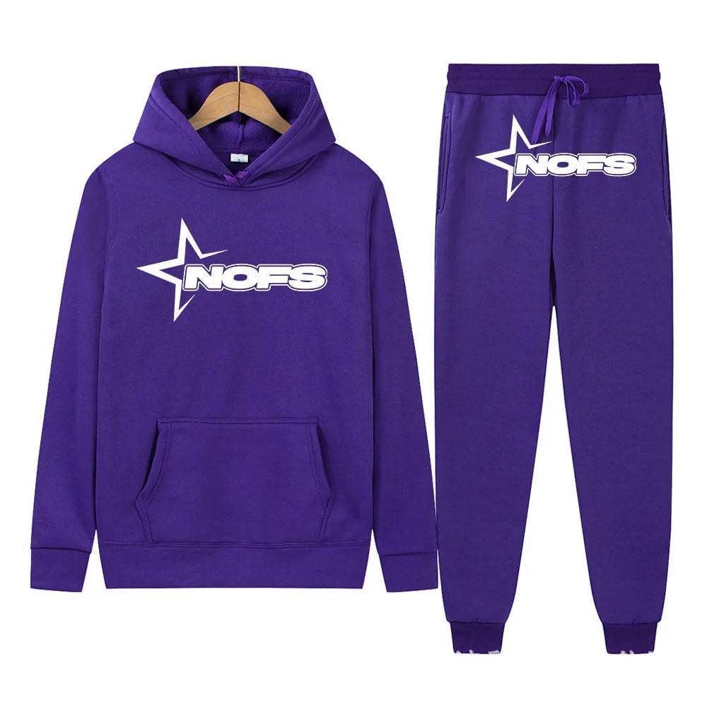 2 pcs Gothic Punk Rock Streetwear Hoodie Outfit set Unisex - Velora