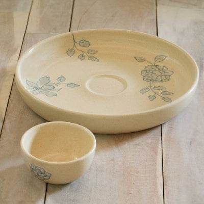 Handcrafted Ceramic Chip And Dip Bowl Stylish Serving Bowl For Parties Gatherings - Velora
