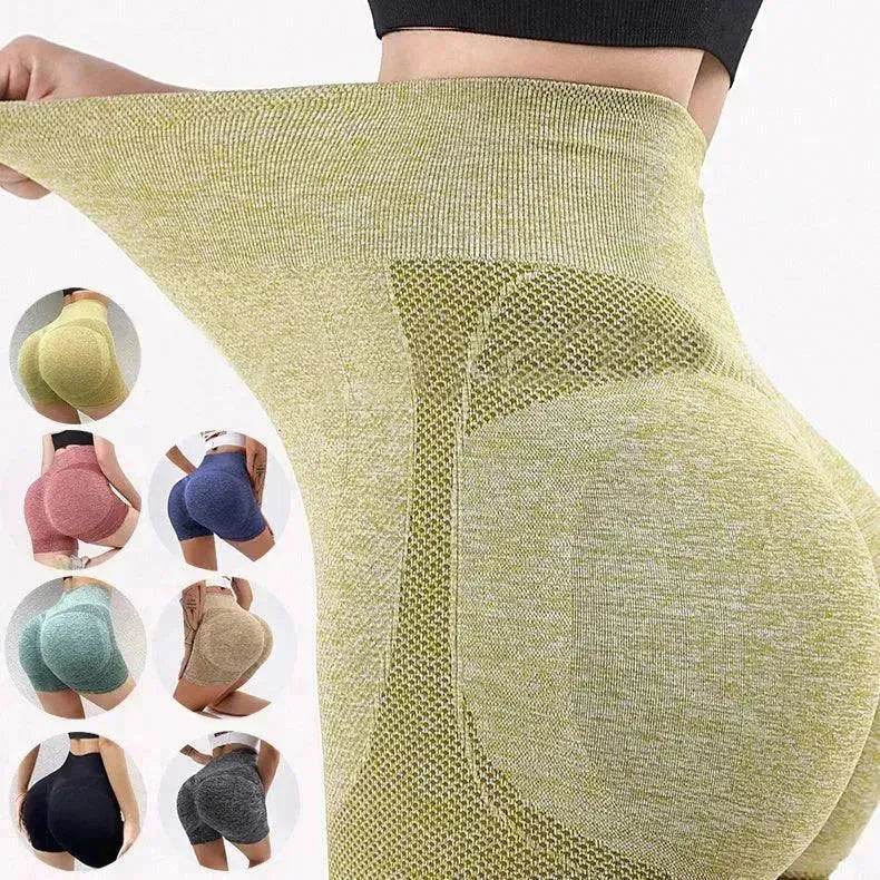 Fitness Yoga Shorts Pants Butt Lifting Seamless Leggings Women Gym - Velora