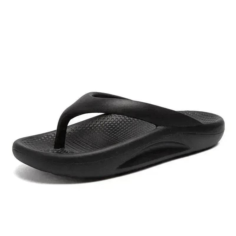 Flip-flops Men Wear Sandy Beach Platform Outside And Step On Shit - Velora