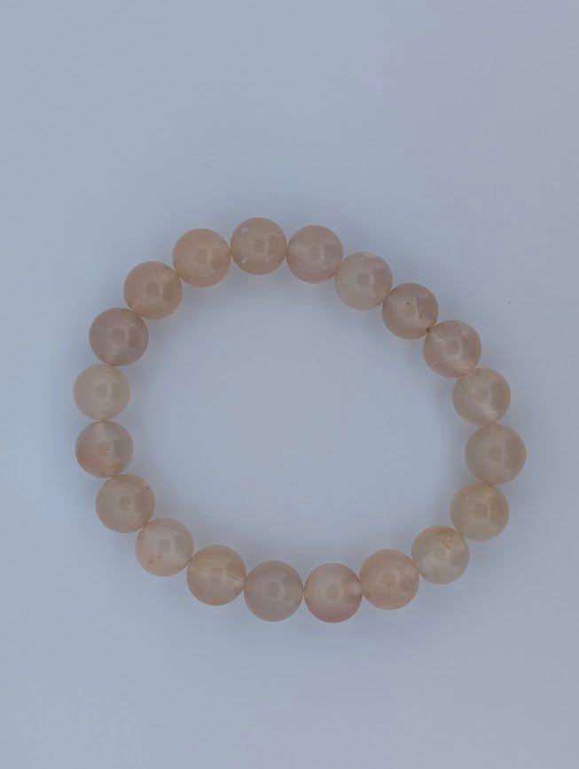 Flower Agate Bracelet — 11mm & 9mm Beads
