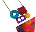Funky Statement Necklace with Bold Colorful Geometric Style - Velora Luxury Fashion