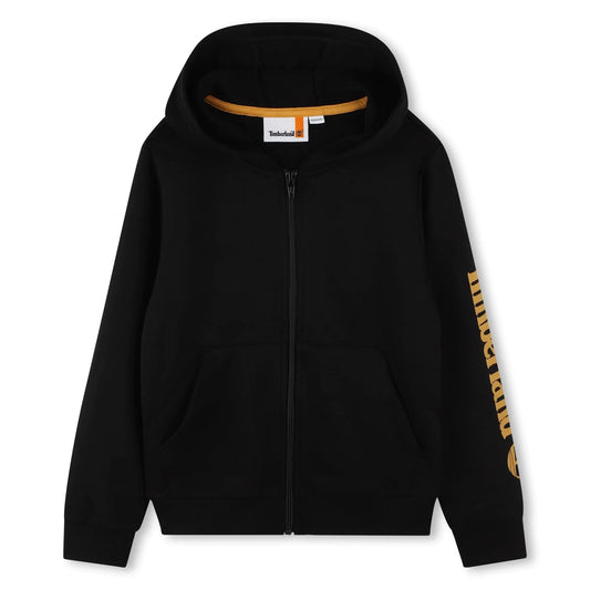 Timberland Boys Hooded Full-Zip Fleece Sweatshirt Black 12 Years