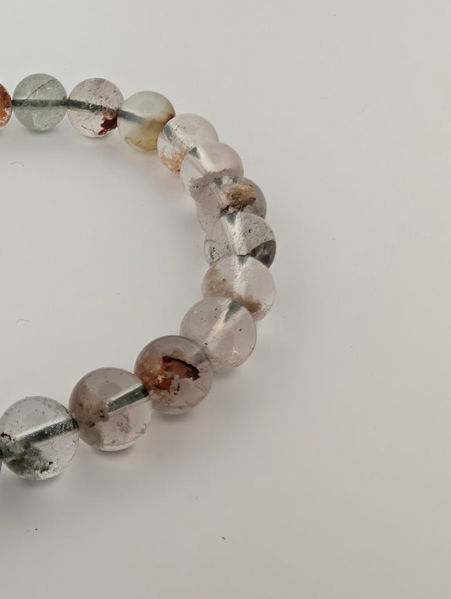 Garden Quartz Bracelet — 7–11mm (Lodolite / Scenic Quartz)