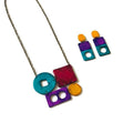 Geometric Jewelry Set with Bold Colors - Velora Luxury Fashion