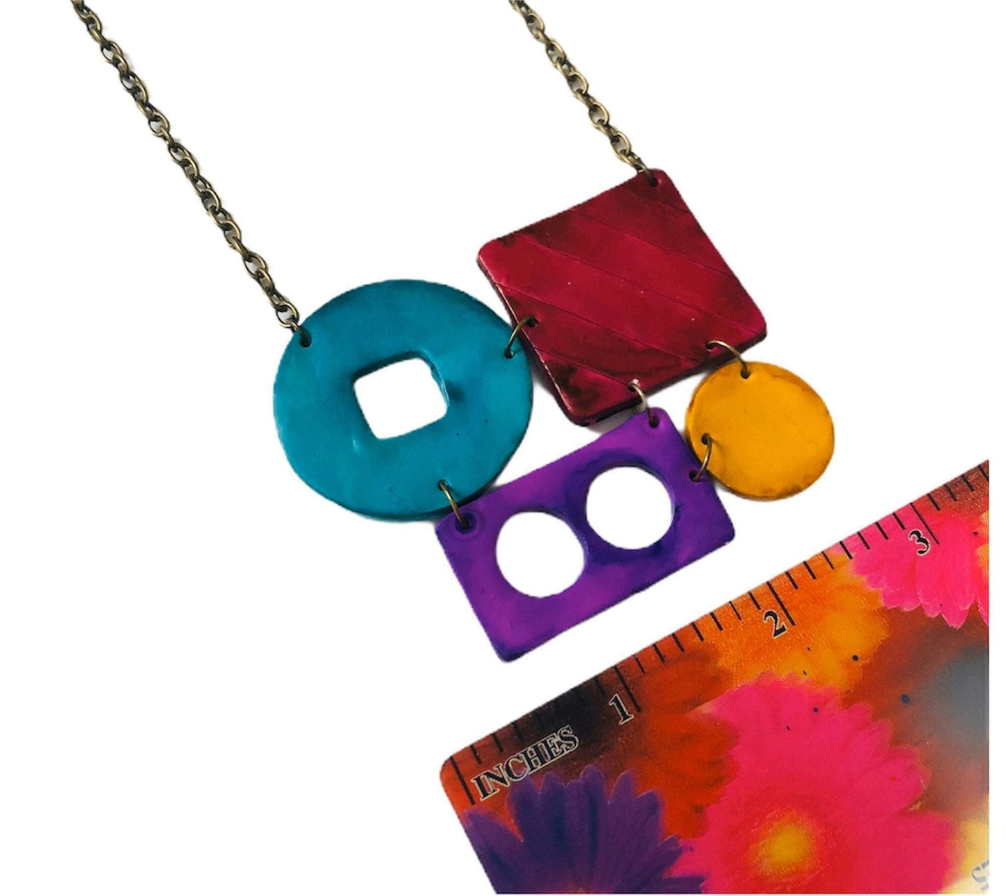 Geometric Jewelry Set with Bold Colors - Velora Luxury Fashion