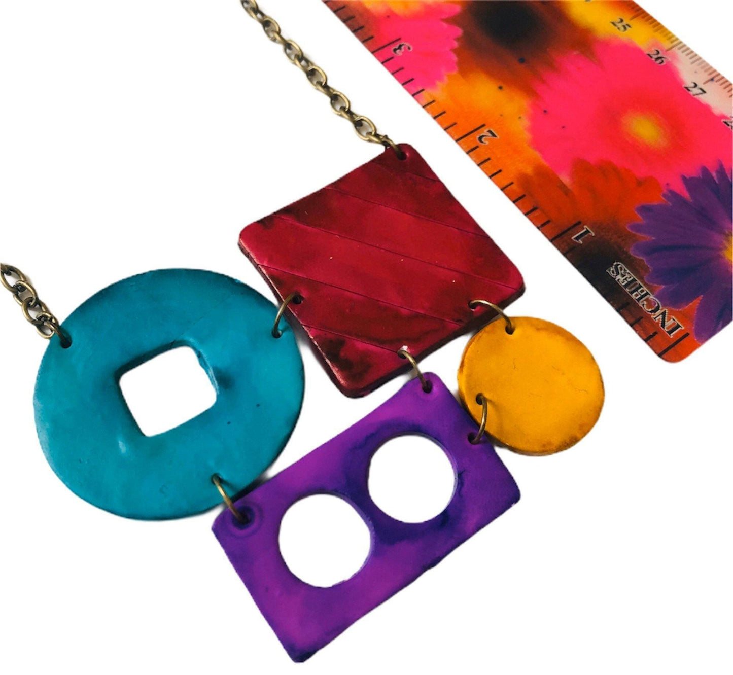 Geometric Jewelry Set with Bold Colors - Velora Luxury Fashion