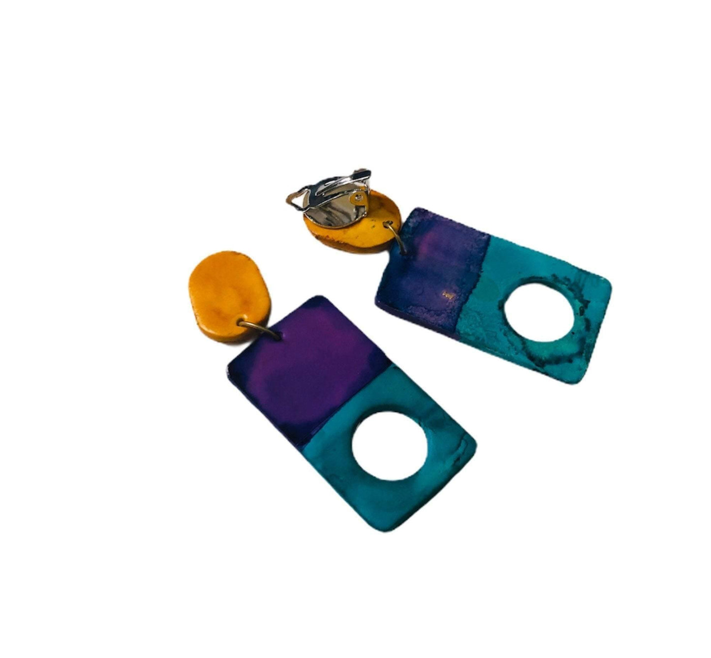 Geometric Jewelry Set with Bold Colors - Velora Luxury Fashion