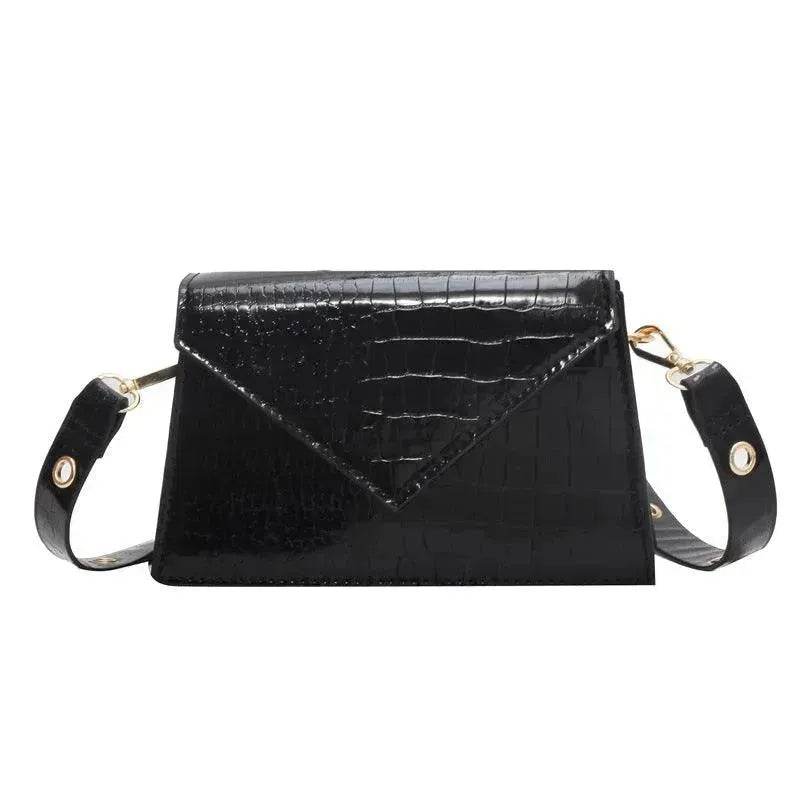 Glossy Stone Pattern Shoulder Crossbody HandBag