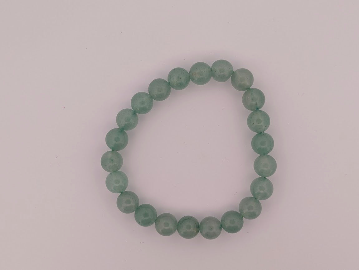 Green Aventurine Bracelet — 8mm Round or Chip
