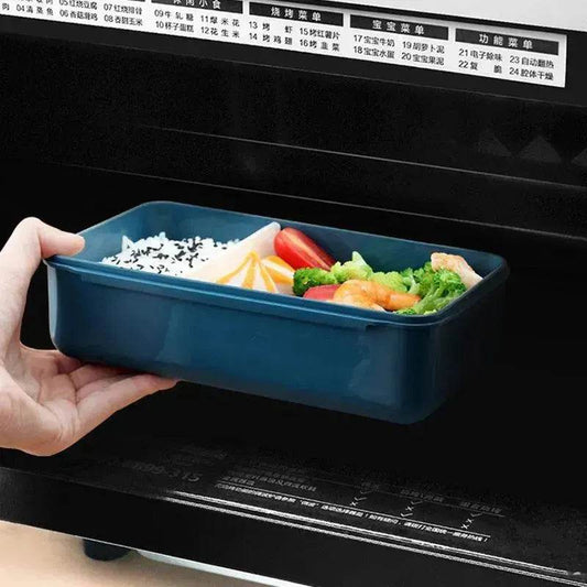 Grid Lunch Box Children's Lunch Box Set Ins Student Office Worker Insulated Lunch Box Plastic Sealed Fresh-Keeping Box - Velora
