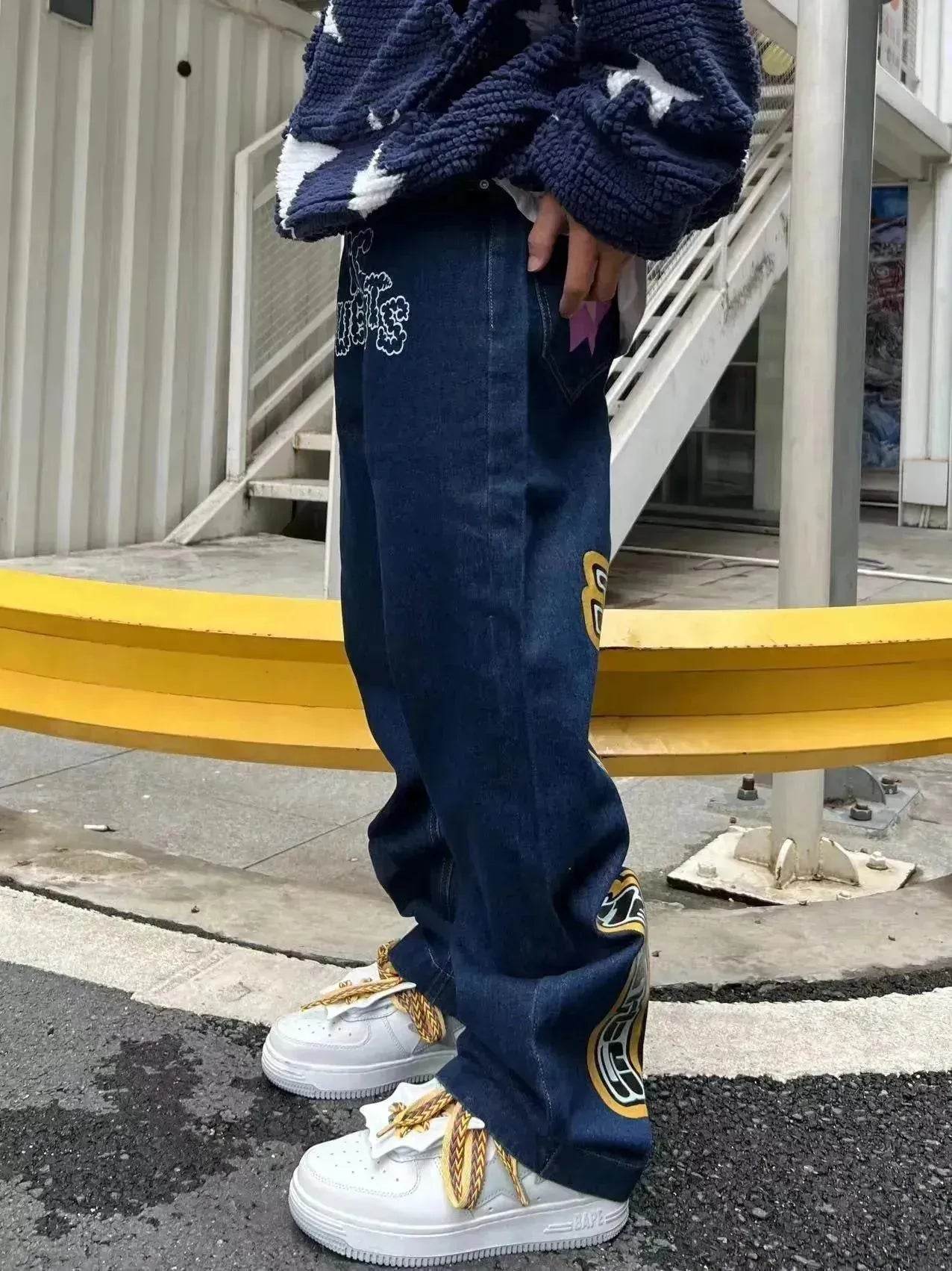 High Waist Jeans Original Slimming Trousers Men And Women - Velora