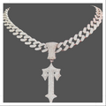 Lost and Found Hip Hop Chain Silver with Diamond Accent - Velora Luxury Fashion