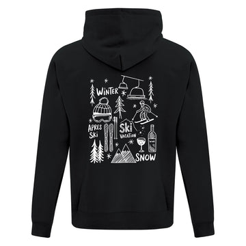 Hoodie Ski Doodles imprimé