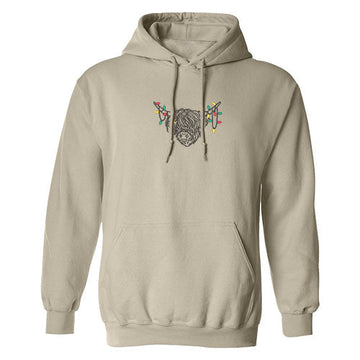 Hoodie XMAS Highland Cow brodé