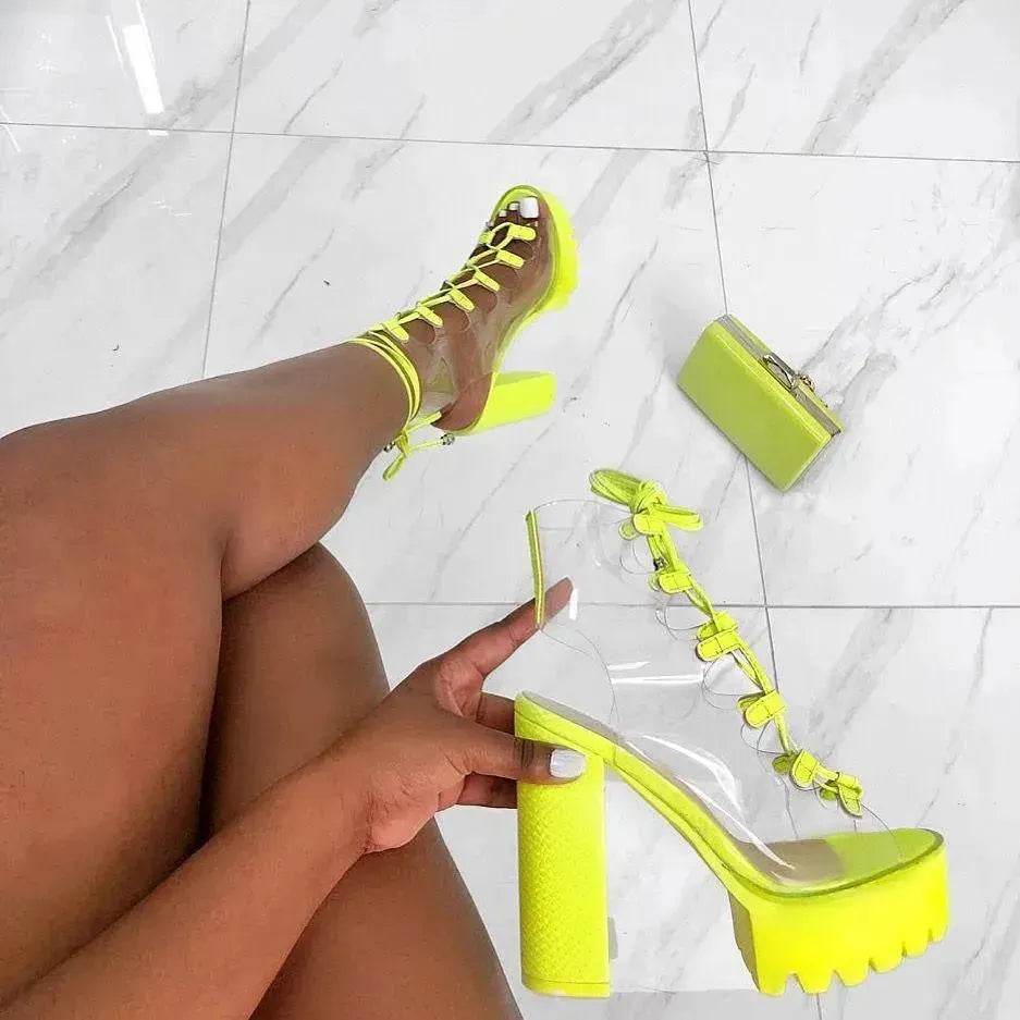 Hot Woman Wedding Shoes Women High Heels Summer Sandals - Velora