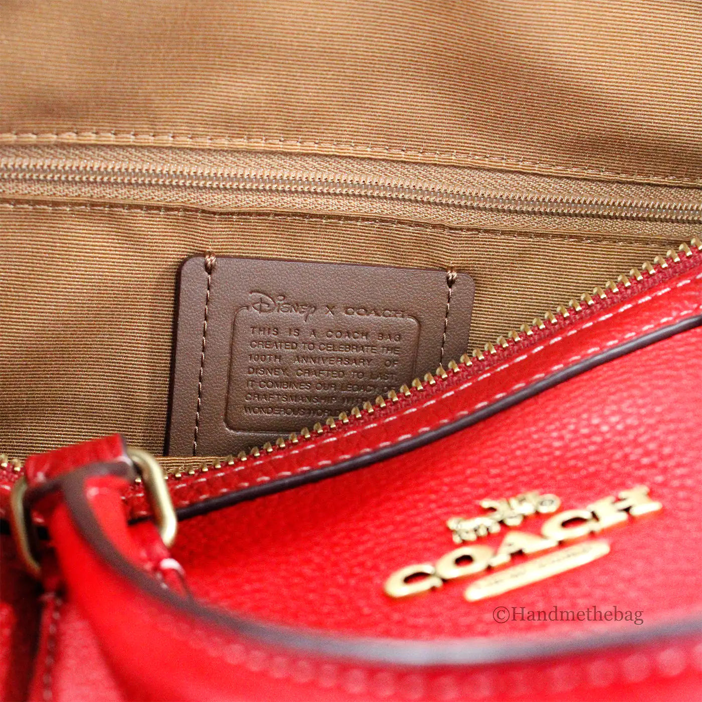 Coach X Disney Rowan Medium Red Minnie Mouse Satchel
