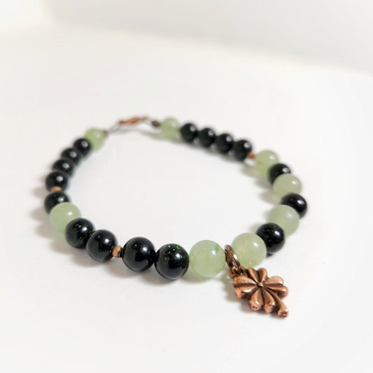 "Luck"🍀Morse Code Gemstone | Bracelet