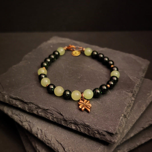 "Luck"🍀Morse Code Gemstone | Bracelet
